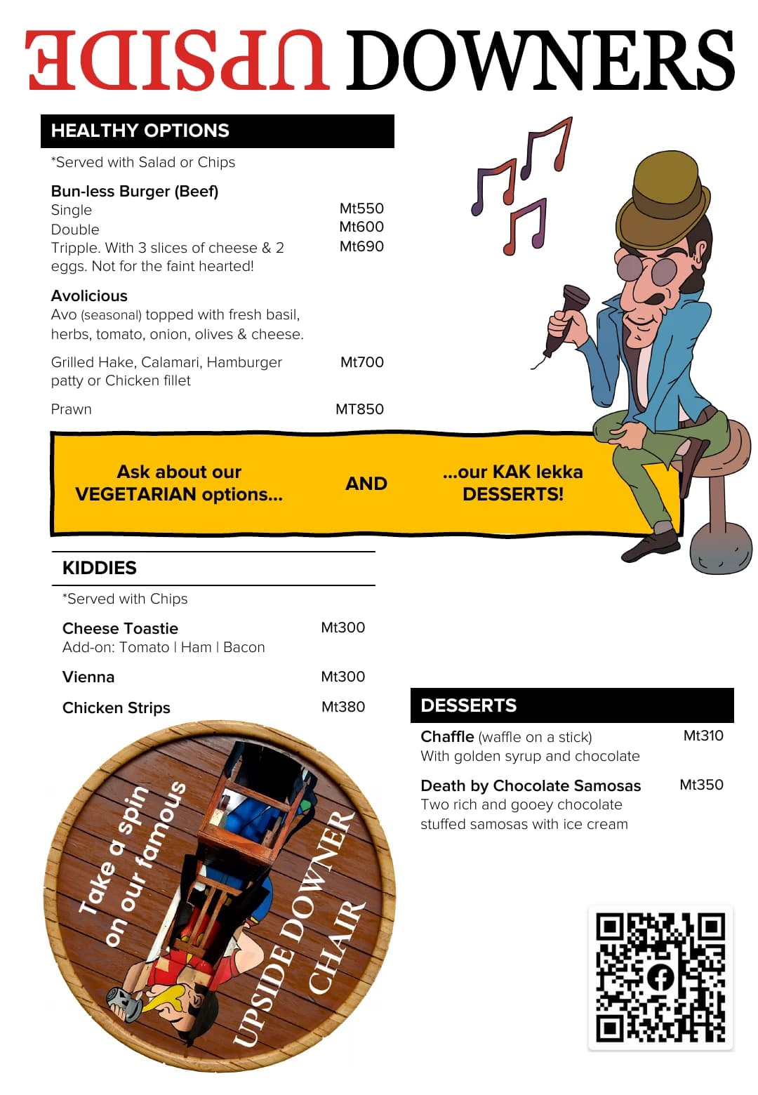 English Menu, page 3 of 4